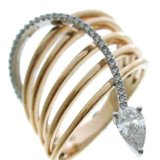 12103- 18k white rose gold diamond ring